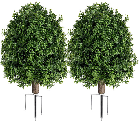 INSPRING packaging unpacked showing compressed foliage and easy fluffing tip