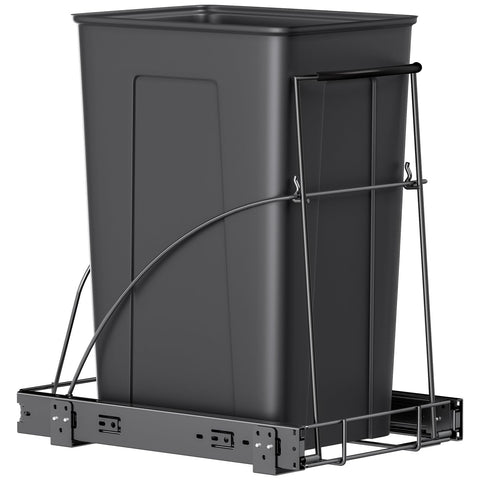 Insputer front view of under-cabinet rack showing neat hidden storage and accessibility