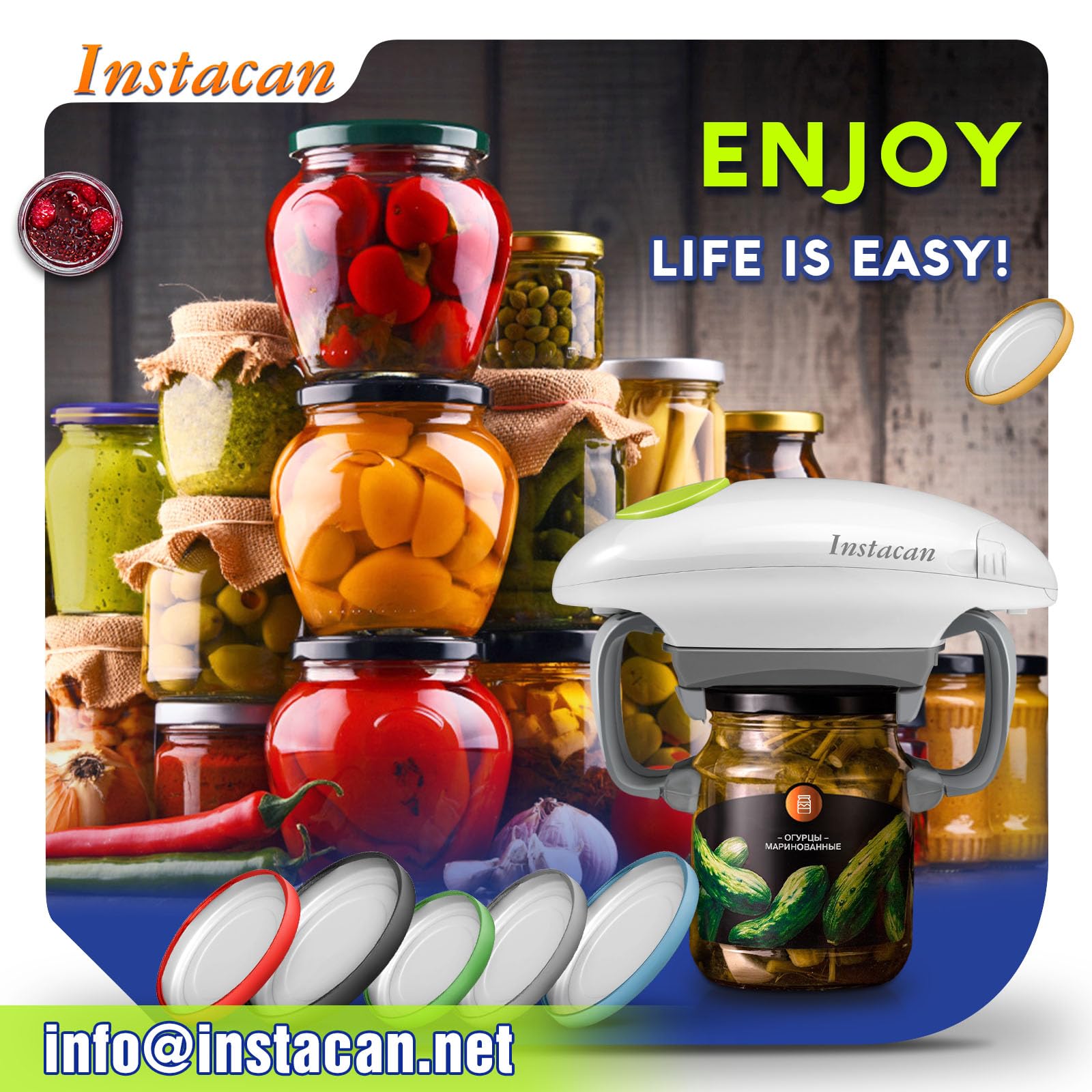 INSTACAN in use by a senior opening a jar to reduce hand strain