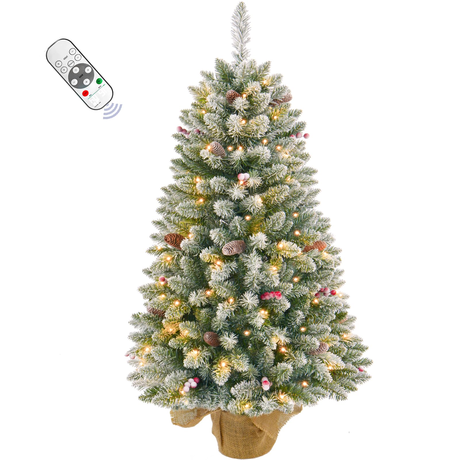 INSTREE CHRISTMAS tabletop tree as dining centerpiece demonstrating compact scale