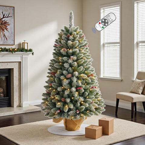 INSTREE CHRISTMAS front view of 3ft pre-lit tabletop tree, perfect small-space cheer