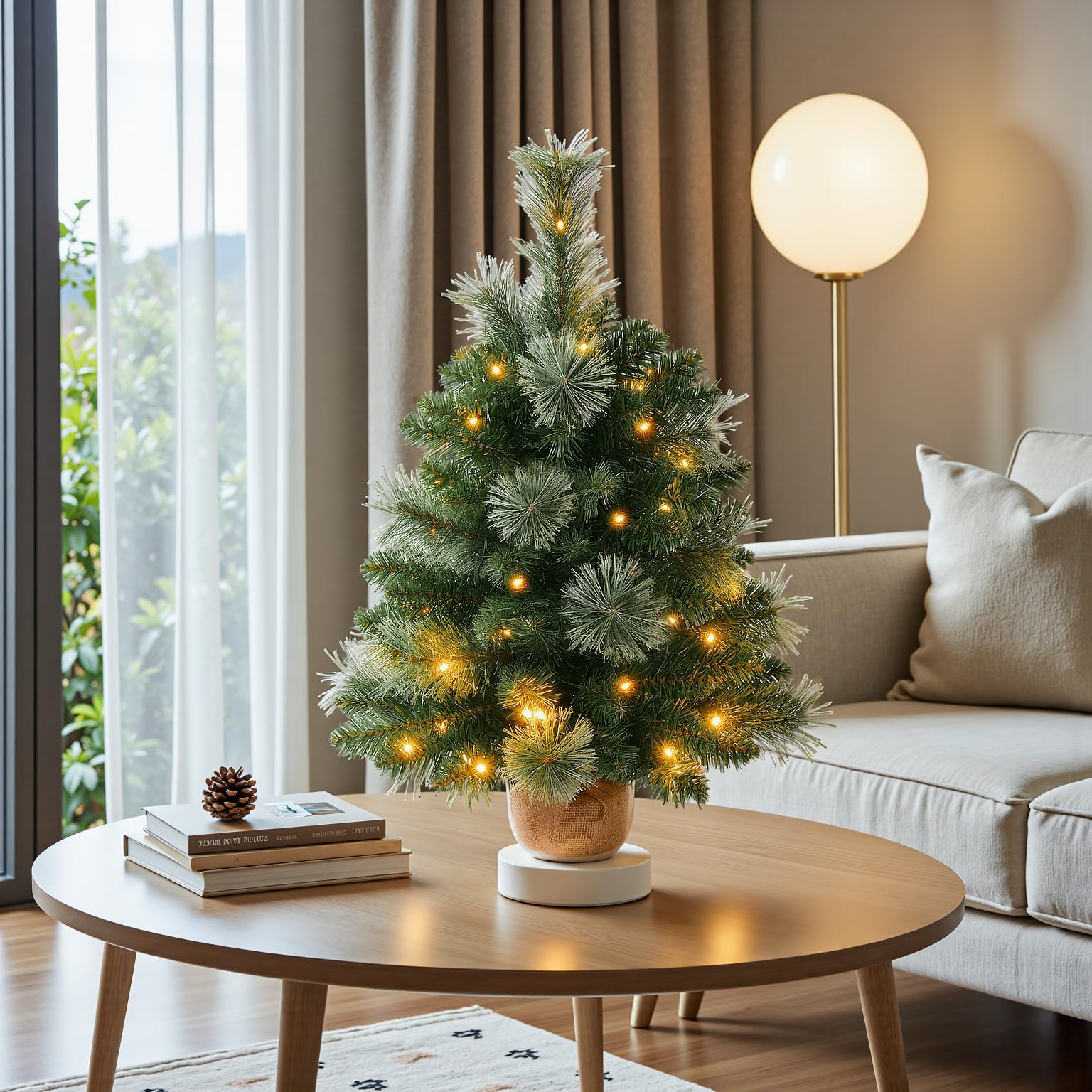 INSTREE CHRISTMAS detail of warm white and multi-color LEDs glowing, enhances ambiance