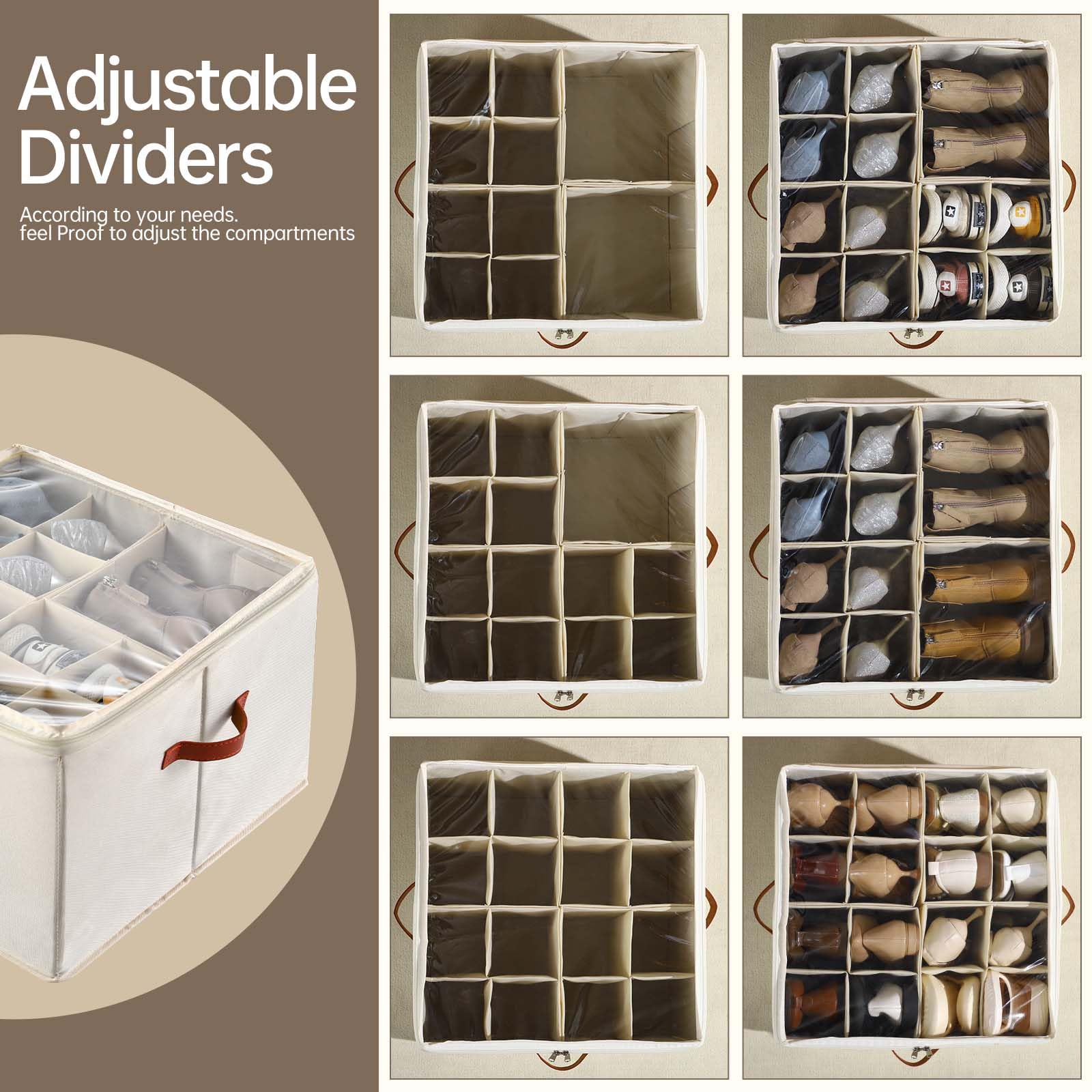 INSTY internal adjustable divider detail showing customizable compartment benefit