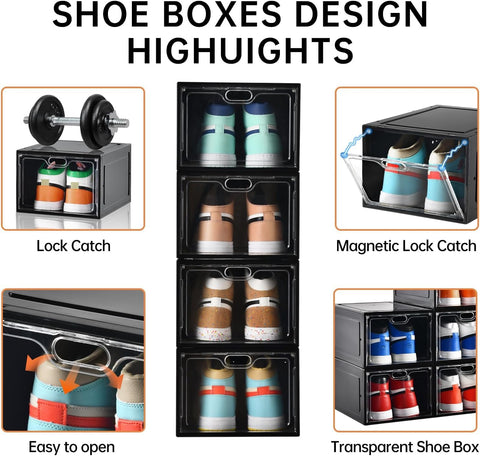 INSTY shoe box in use displaying a sneaker for quick selection and presentation benefit