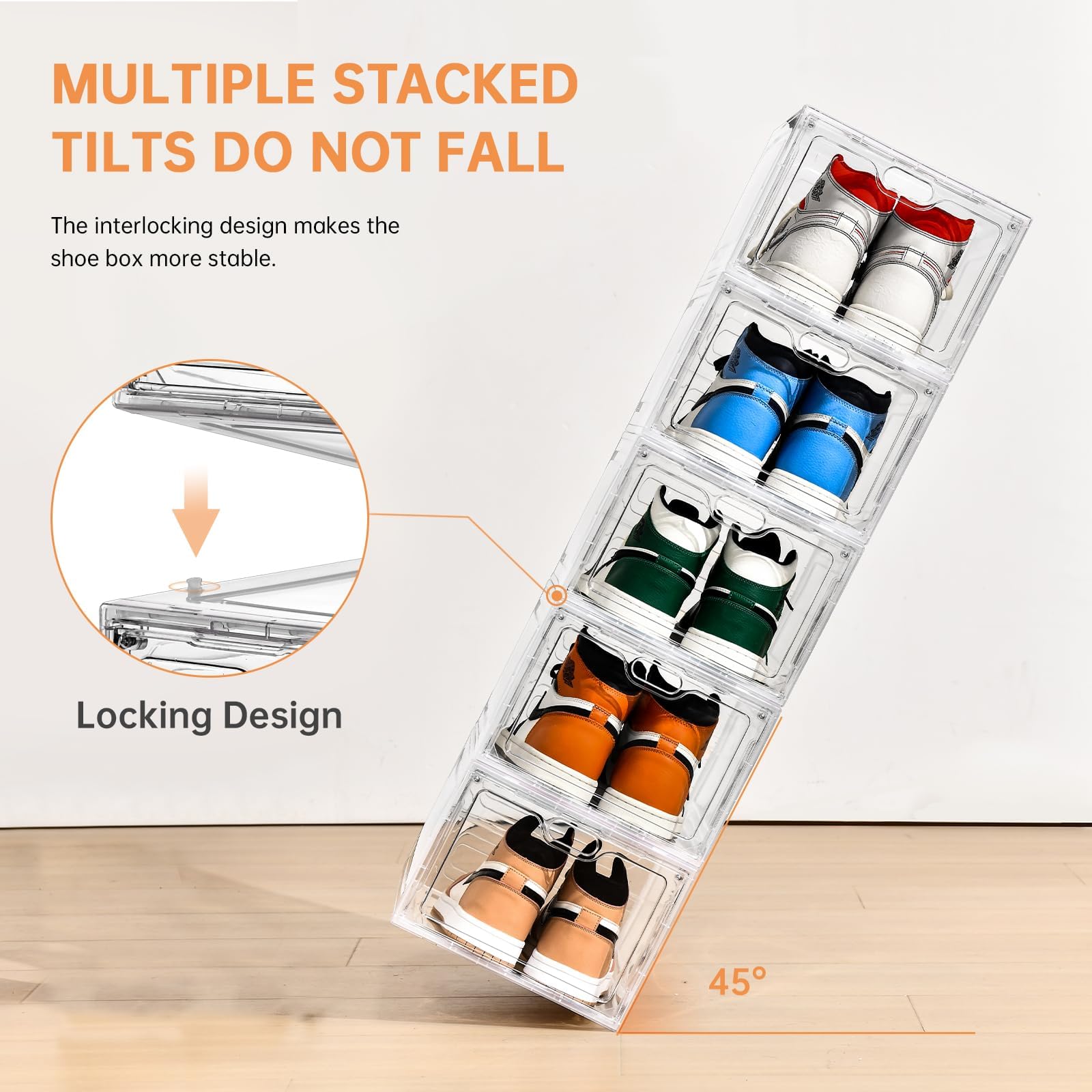 INSTY internal space with sneaker showing roomy fit and protection