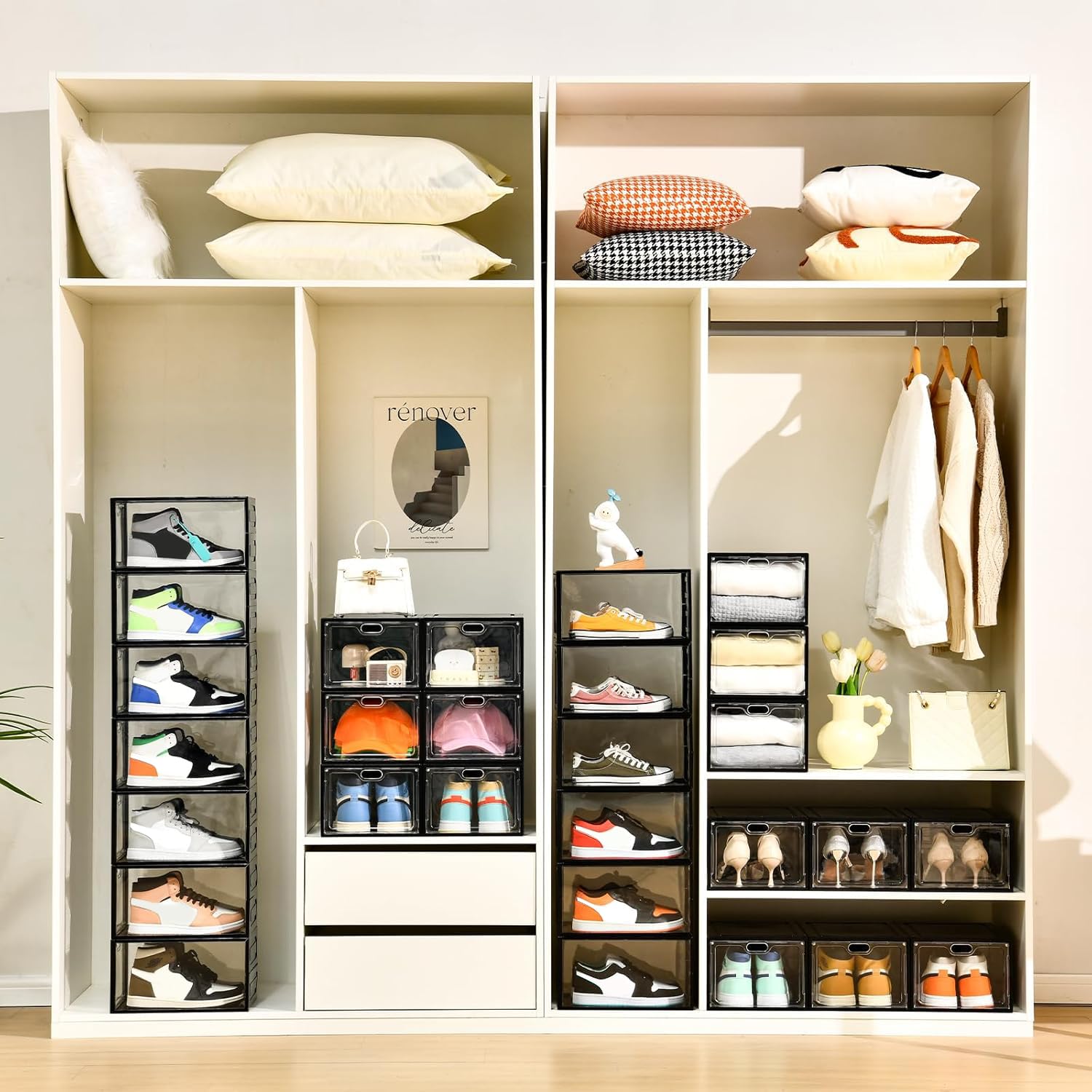 INSTY lifestyle scene in bedroom showing neat display and quick access benefit