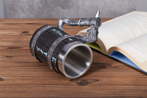 INSYOHO mug shown next to bottle to illustrate the 20oz size benefit