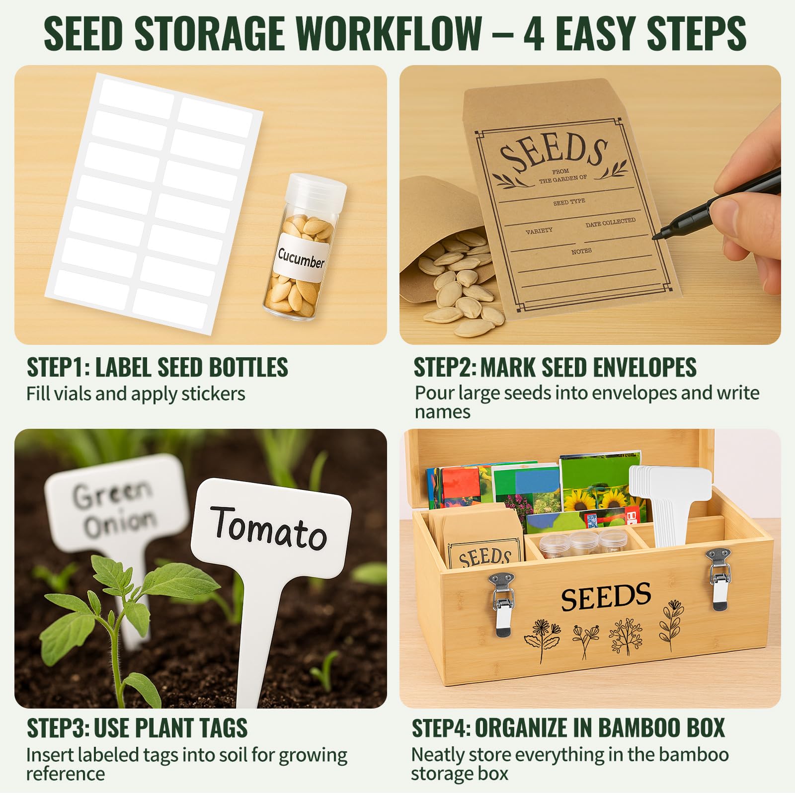 Intarsio box placed in a garden shed suggesting stylish, practical storage for gardeners