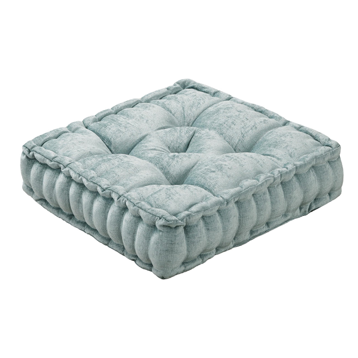 Intelligent Design Azza front view showing aqua cushion and modern styling benefit: instant seating
