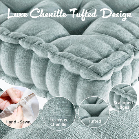 Intelligent Design Azza hand-sewn scalloped edge detail showing craftsmanship and durability