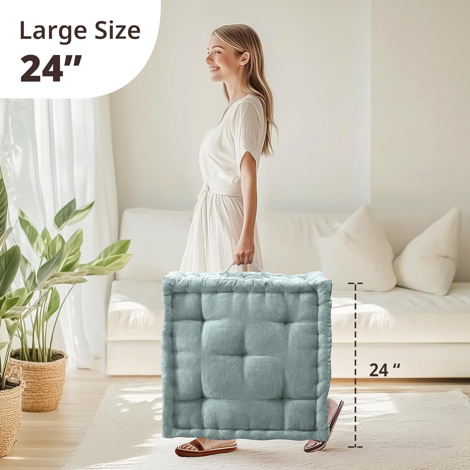Intelligent Design Azza styled in living room adding color and extra seating for guests