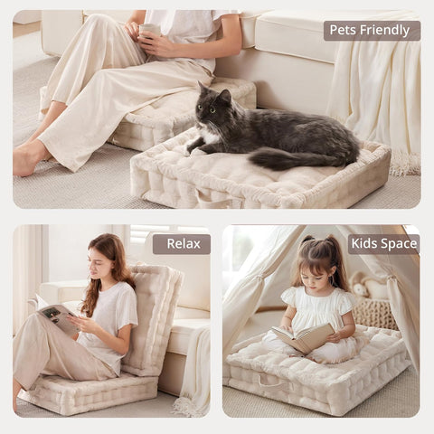 Intelligent Design Azza paired with a throw blanket, creates inviting relaxation spot