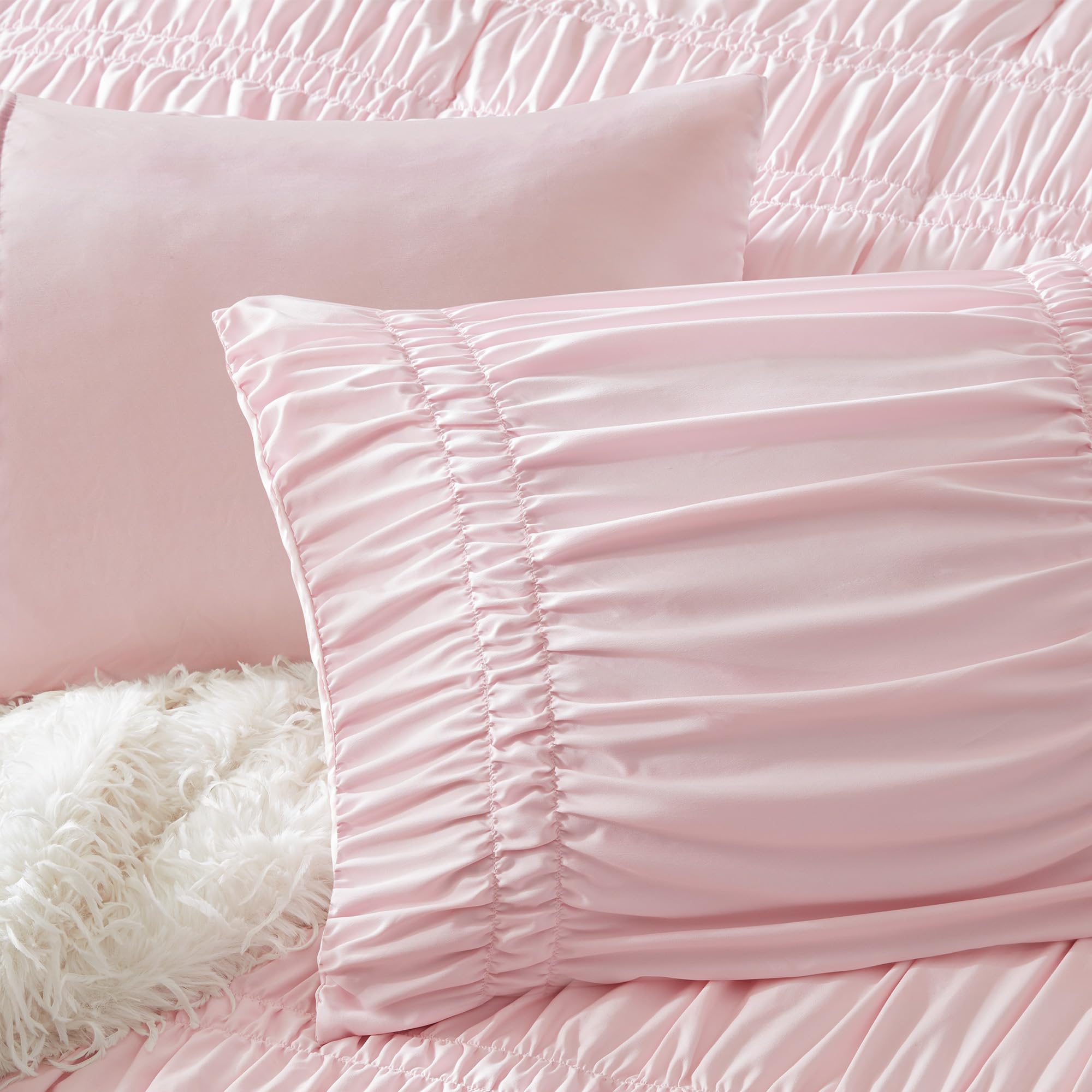 Intelligent Design close-up of ruched microfiber texture highlighting soft, breathable fabric