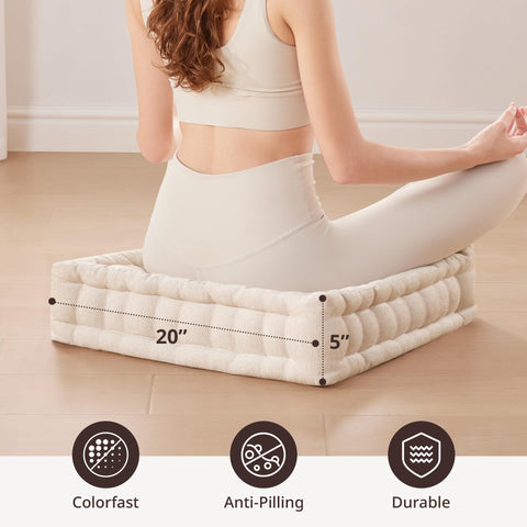 Intelligent Design cushion in living room adding warm stylish floor seating