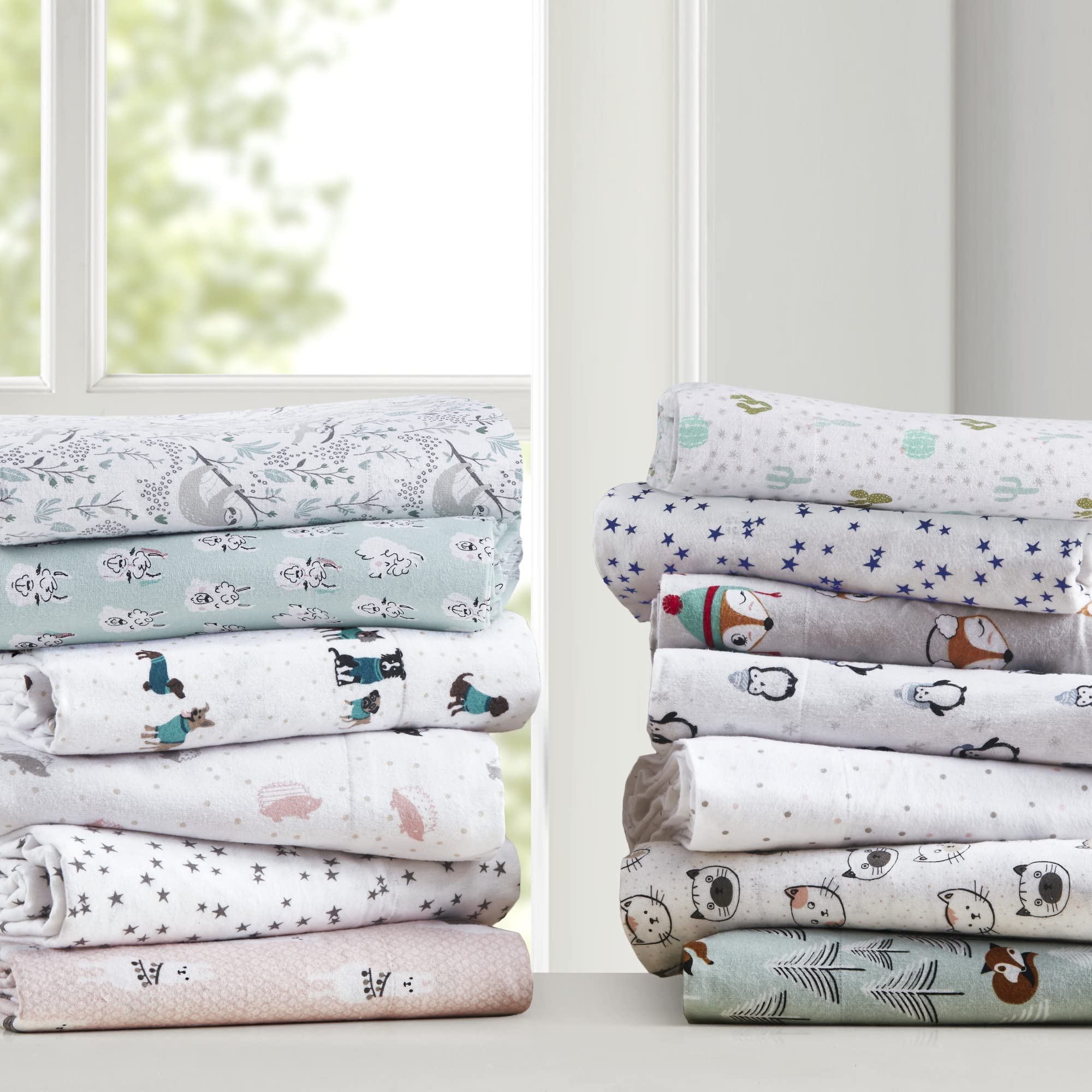 Intelligent Design pillowcase close-up highlighting cat pattern and cozy cotton feel