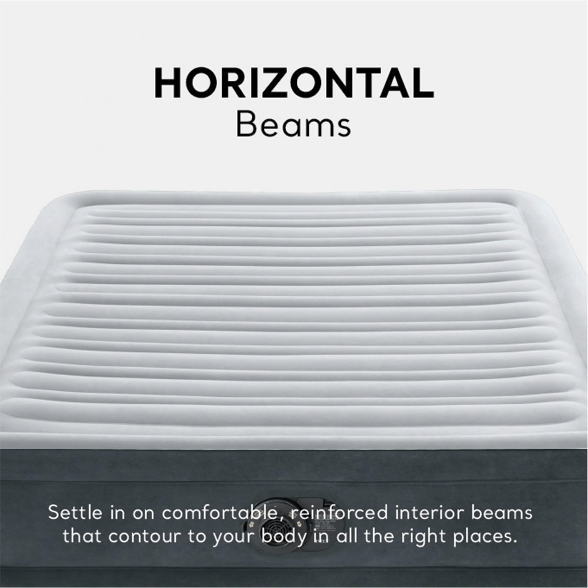 Intex mattress height shown next to shoe for scale and access