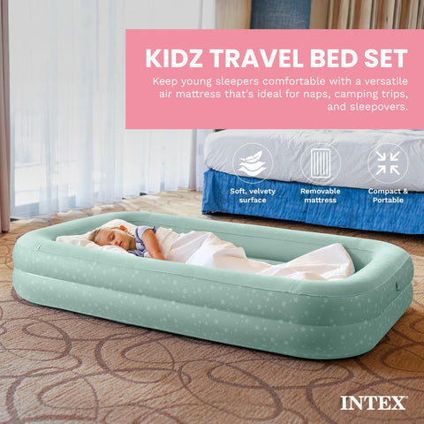 Intex close-up of plush flocked top offering soft sleeping surface for children