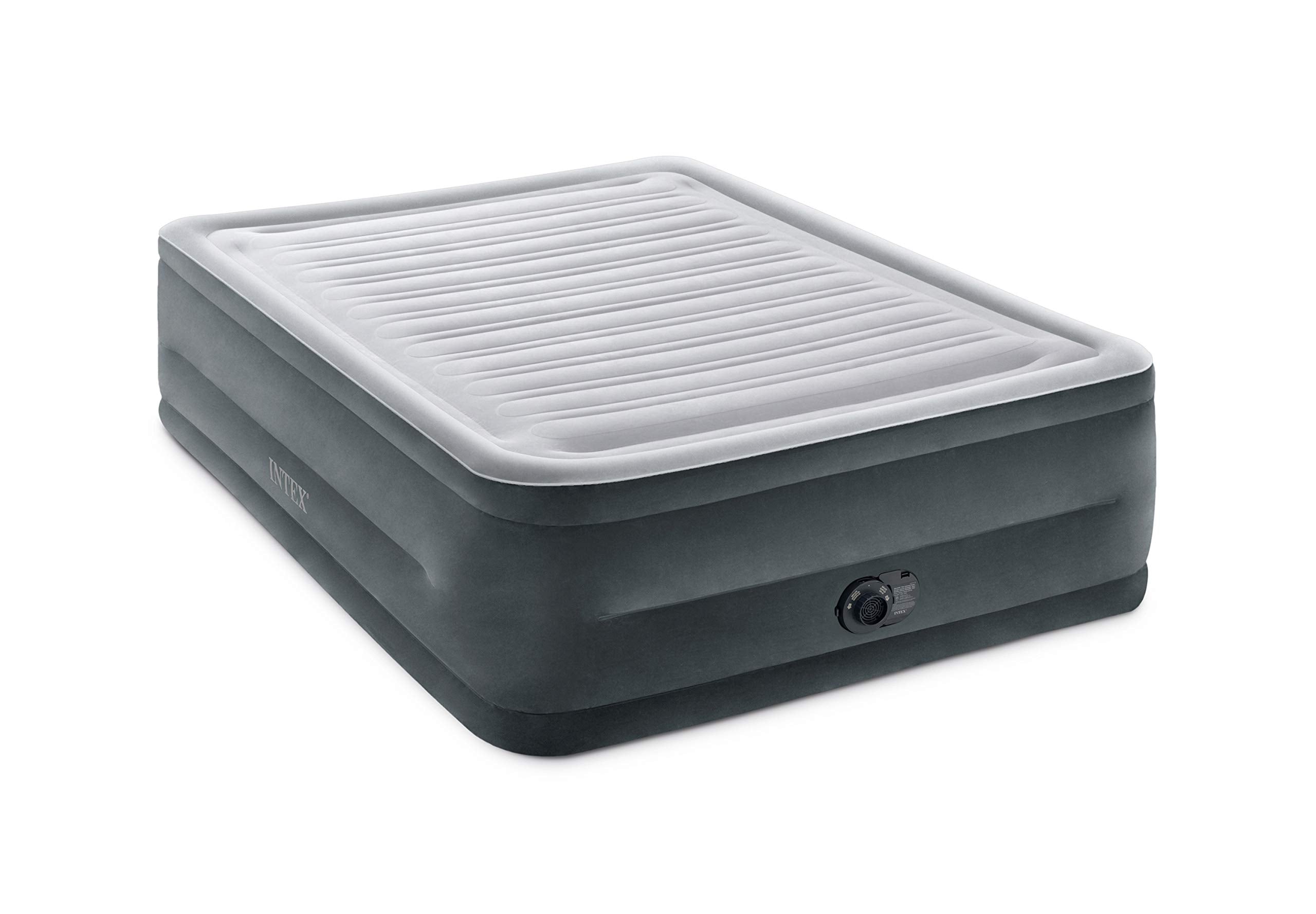Intex queen front view showing plush surface and stable support