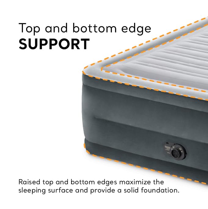 Intex mattress folded into carry bag for compact travel storage