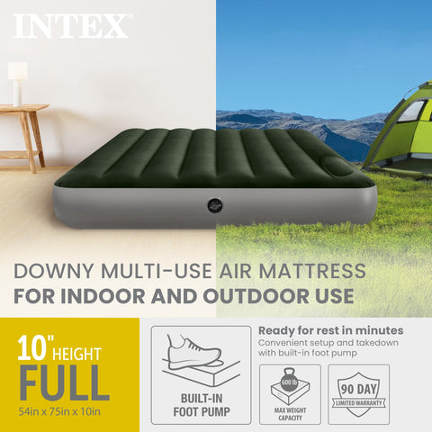 Intex close-up of velvety sleeping surface highlighting soft feel and sheet grip