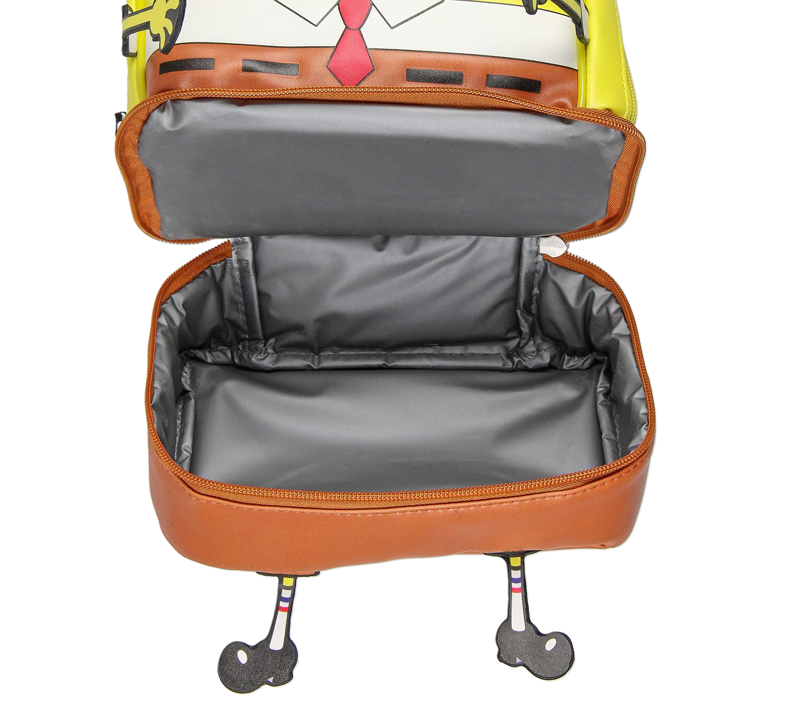 INTIMO SpongeBob next to backpack to show compact size advantage
