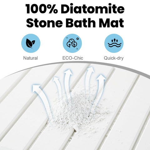 INFISIBLE mat placed in bathroom illustrating tidy floor and decorative appeal