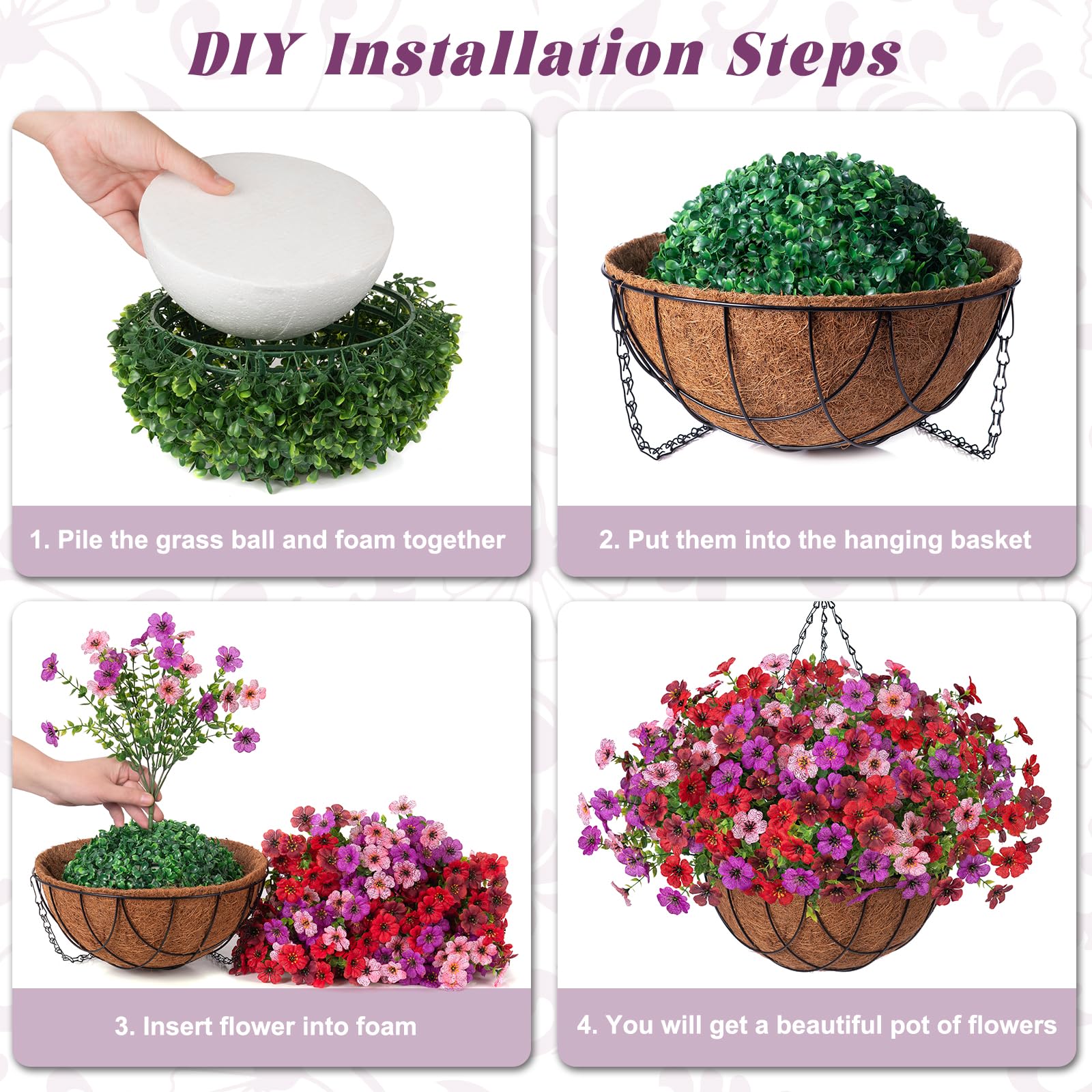 INXUGAO woven basket and sturdy metal chain detail showing durable outdoor construction