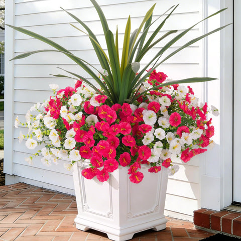 INXUGAO front view showing 12 bundled morning glory stems adding instant color