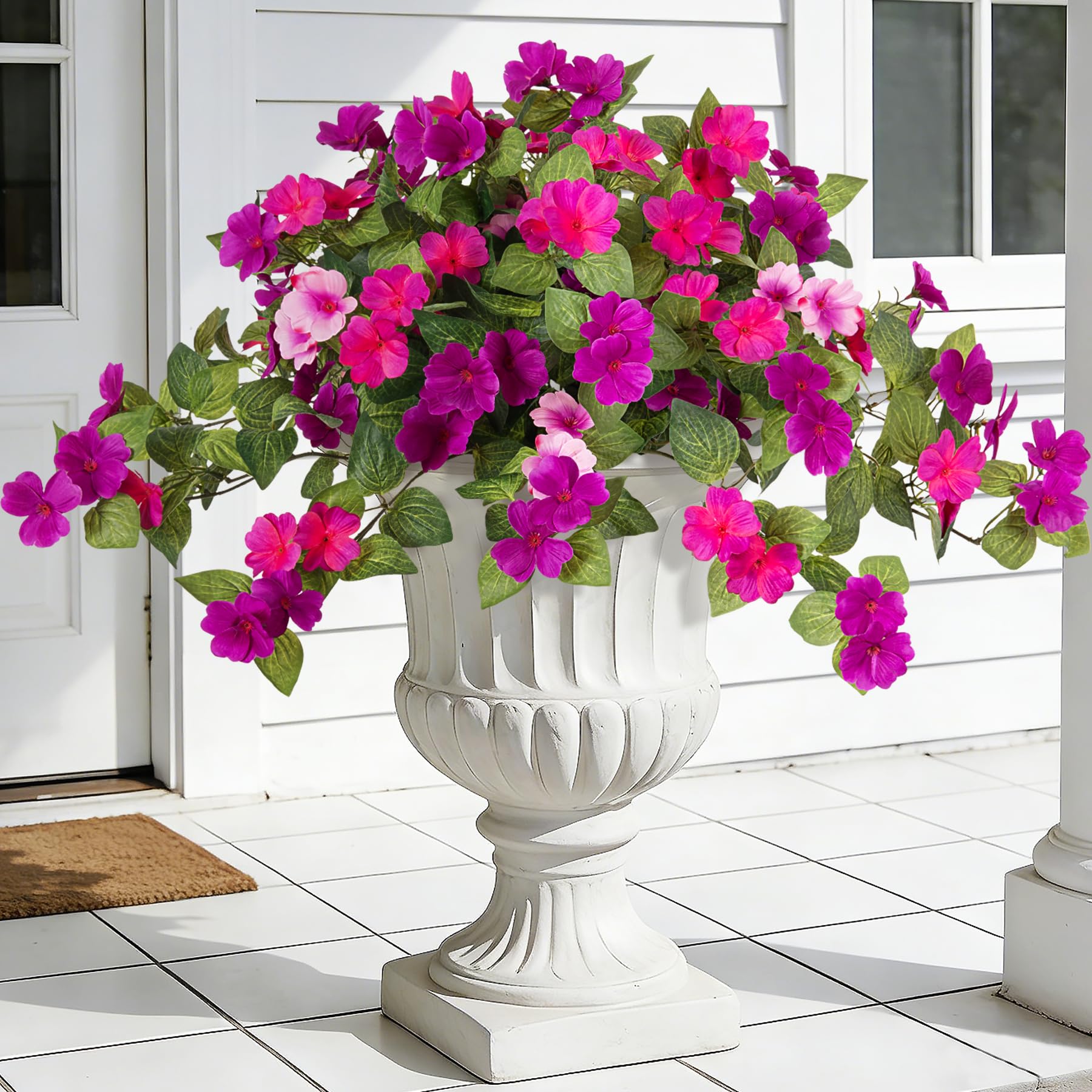 INXUGAO front view of two bundled faux flowers showing full arrangement benefit
