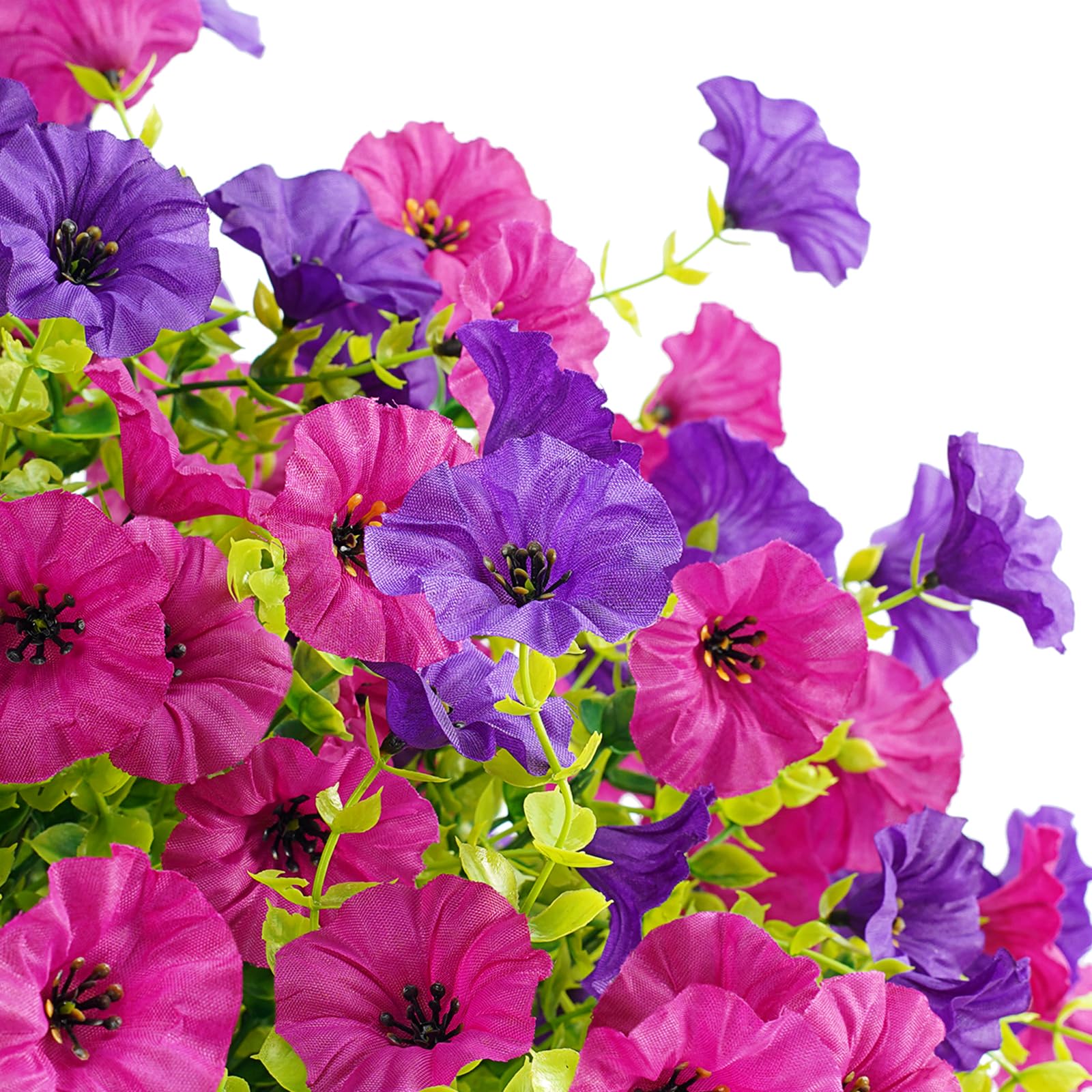 INXUGAO balcony scene with faux morning glories creating year-round curb appeal