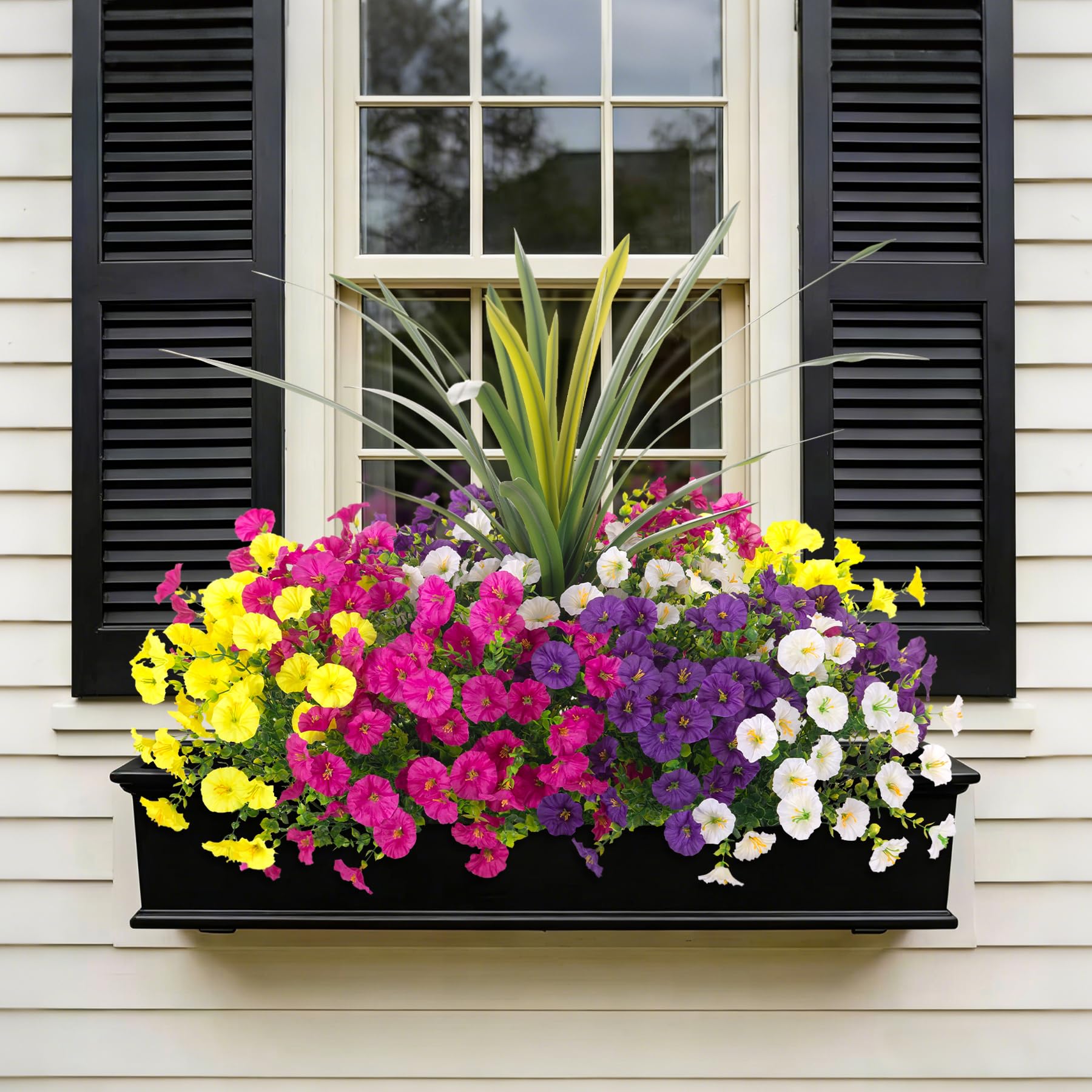 INXUGAO installed in a porch planter demonstrating weatherproof color and curb appeal