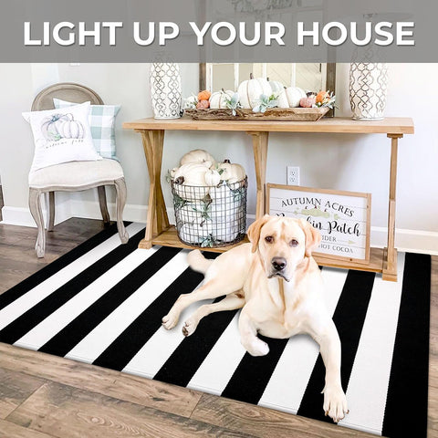 IOHOUZE rug edge and handmade stitching showing artisanal durability