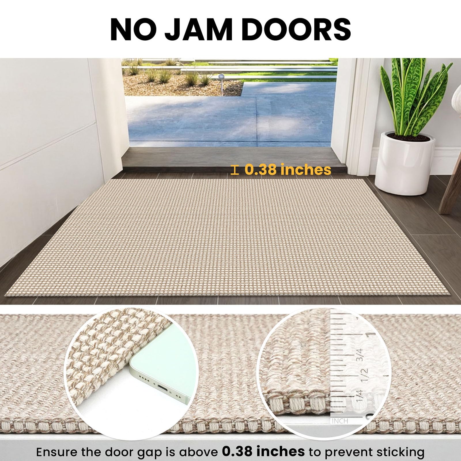 IOHOUZE reinforced edge detail displaying raised border for long-lasting durability