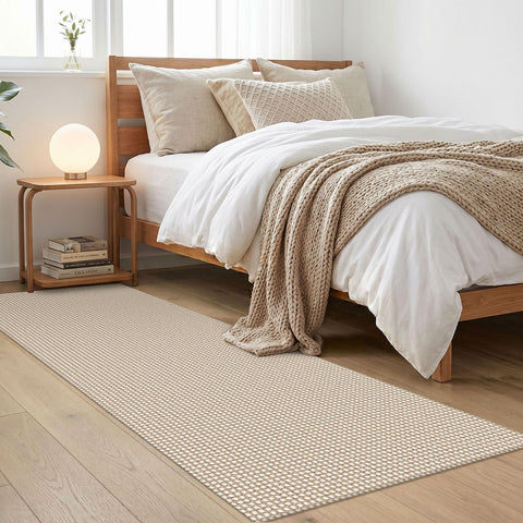 IOHOUZE folded runner ready for machine wash emphasizing easy-care maintenance