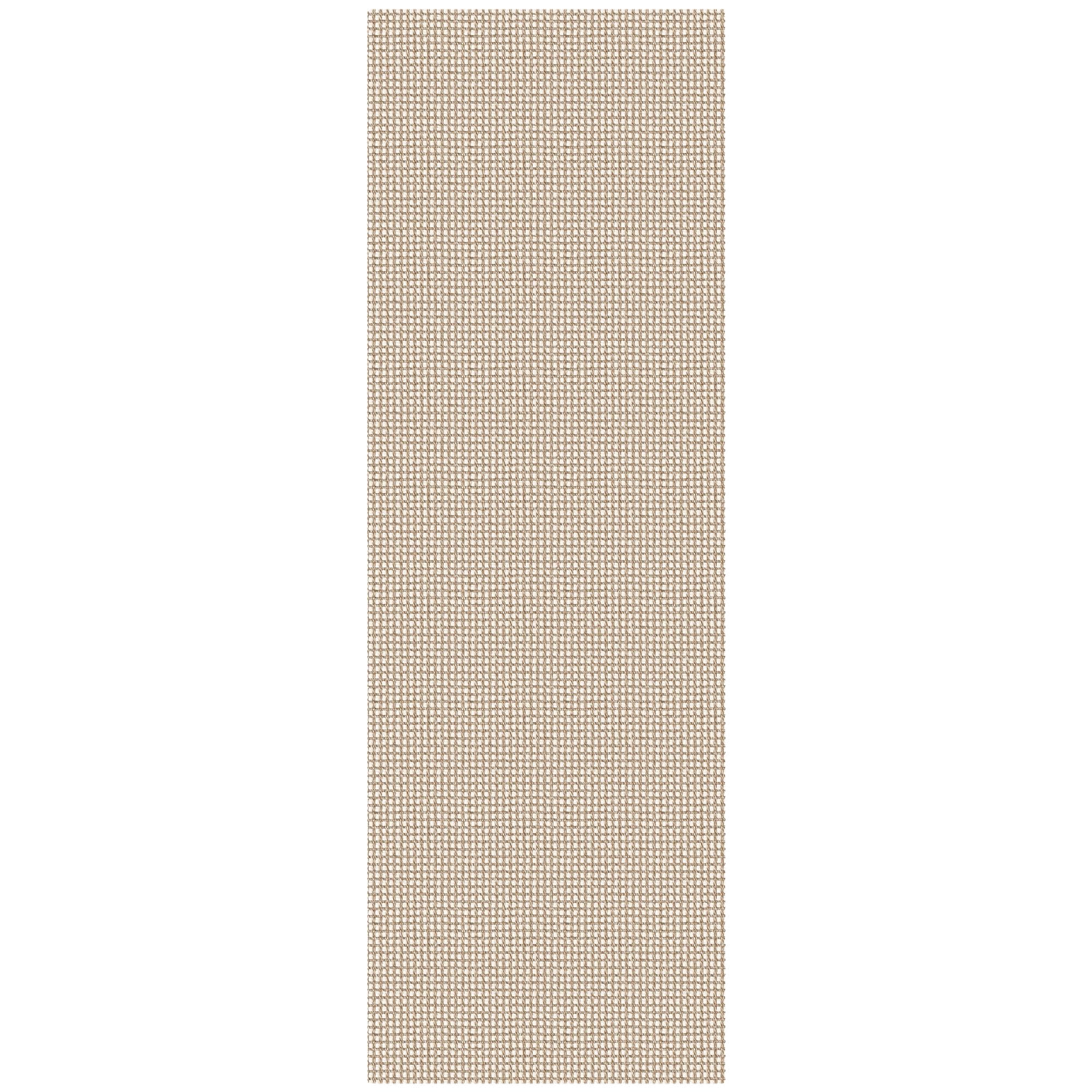 IOHOUZE hand touching rug texture to show soft cotton-linen feel and comfort