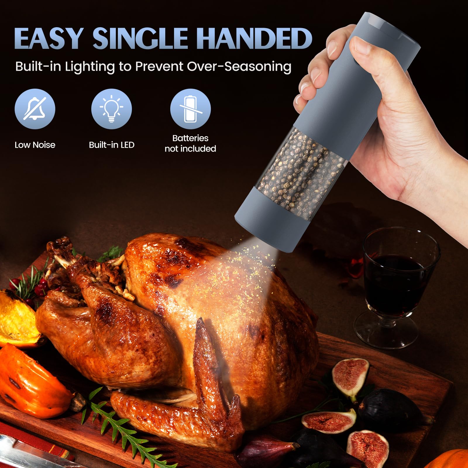 ioion LED light demonstration illuminating seasoning for precise use