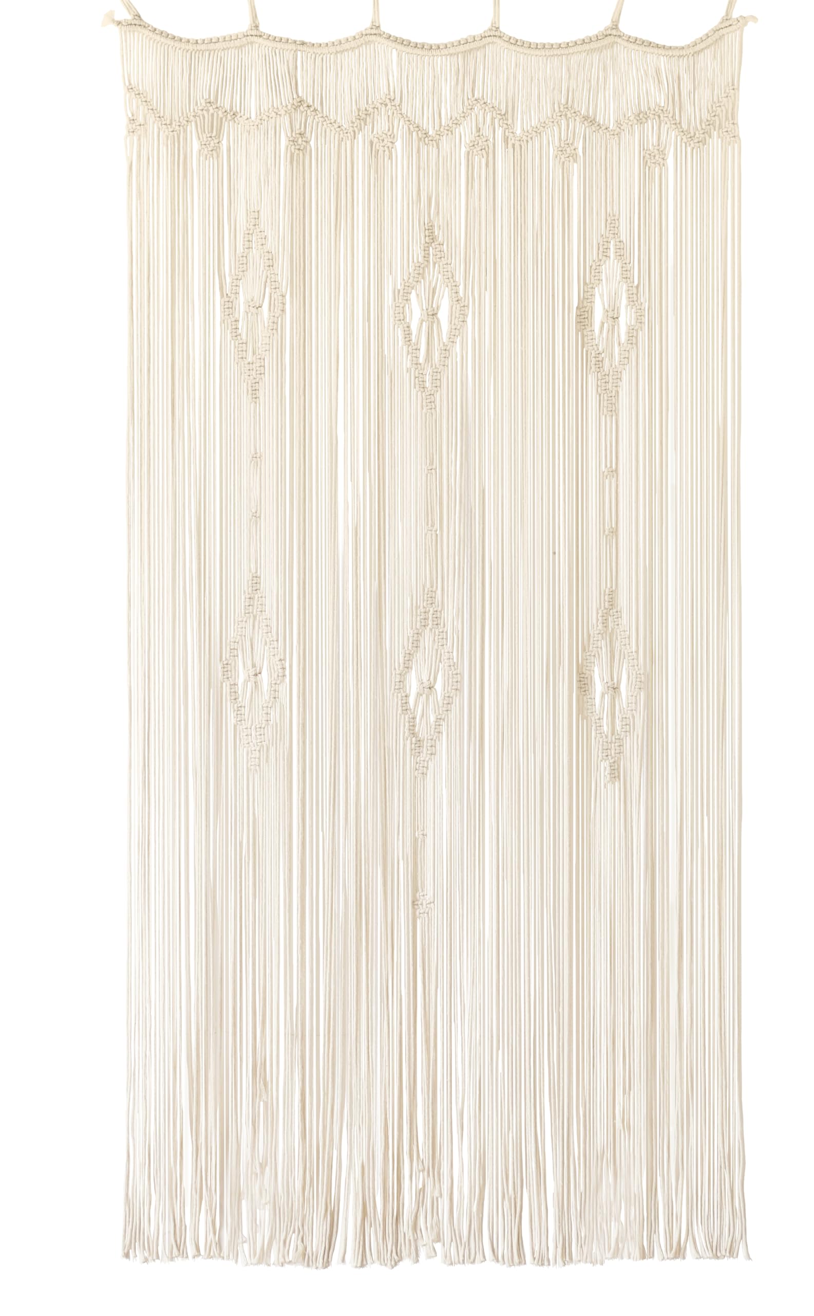 IOWER macrame curtain front view showing full panel and pattern, adds boho charm