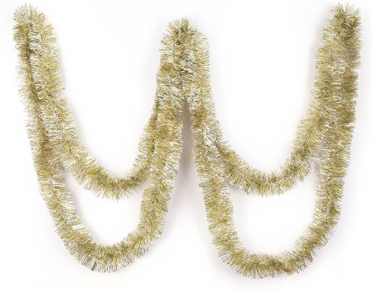 iPEGTOP tinsel decorating staircase railing for instant festive appeal