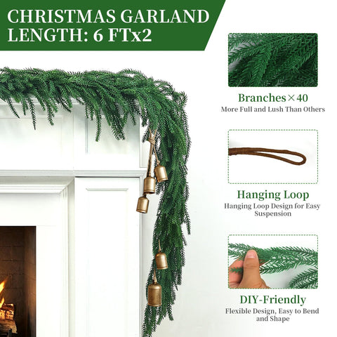 IPOOLTENG close-up of Norfolk pine needles showing lifelike texture benefit