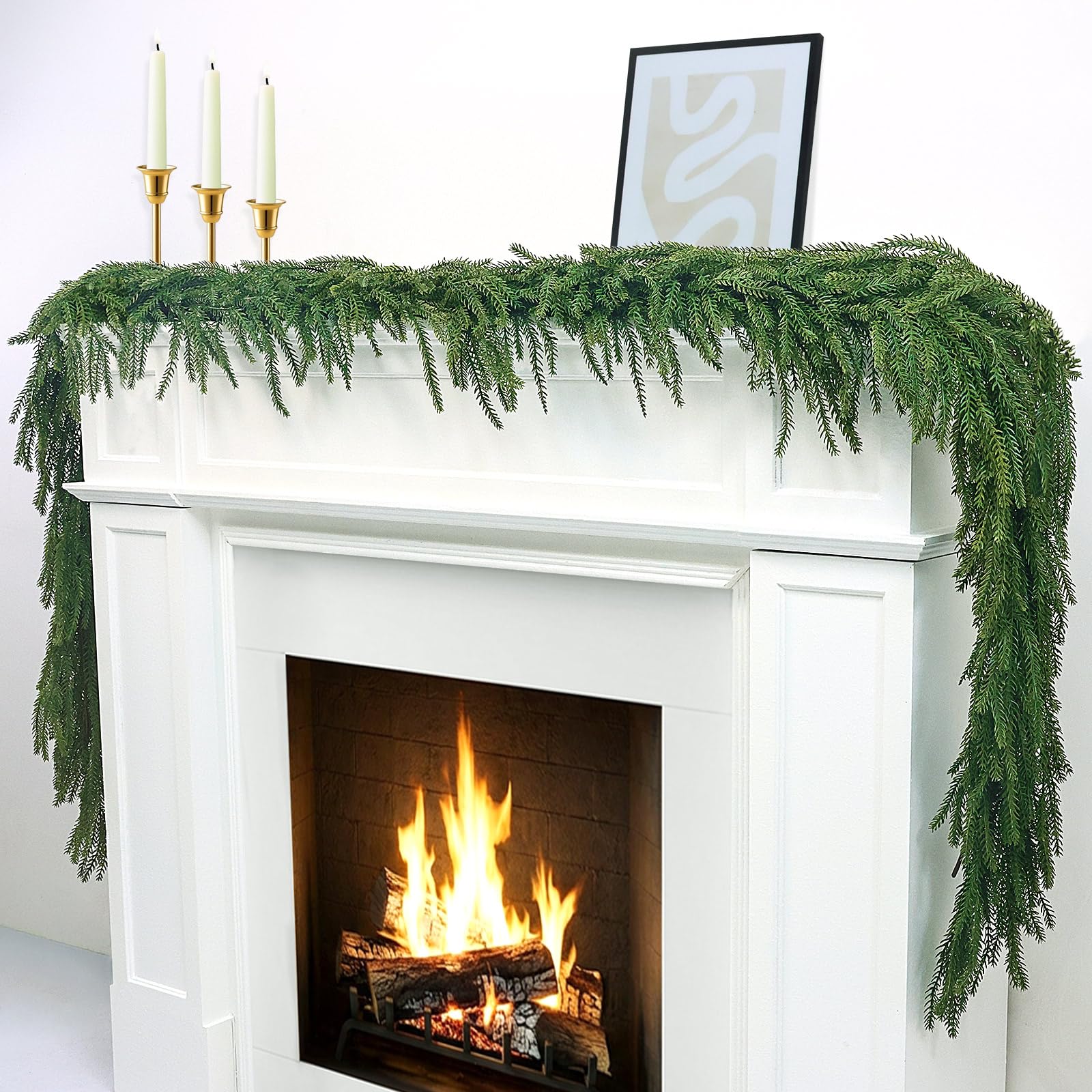 IPOOLTENG garland front view showing full 6ft strand and realistic shape benefit