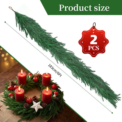 IPOOLTENG garland draped across mantel styled for holiday warmth benefit
