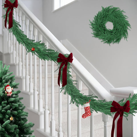 IPOOLTENG garland used as table runner styled centerpiece for festive benefit
