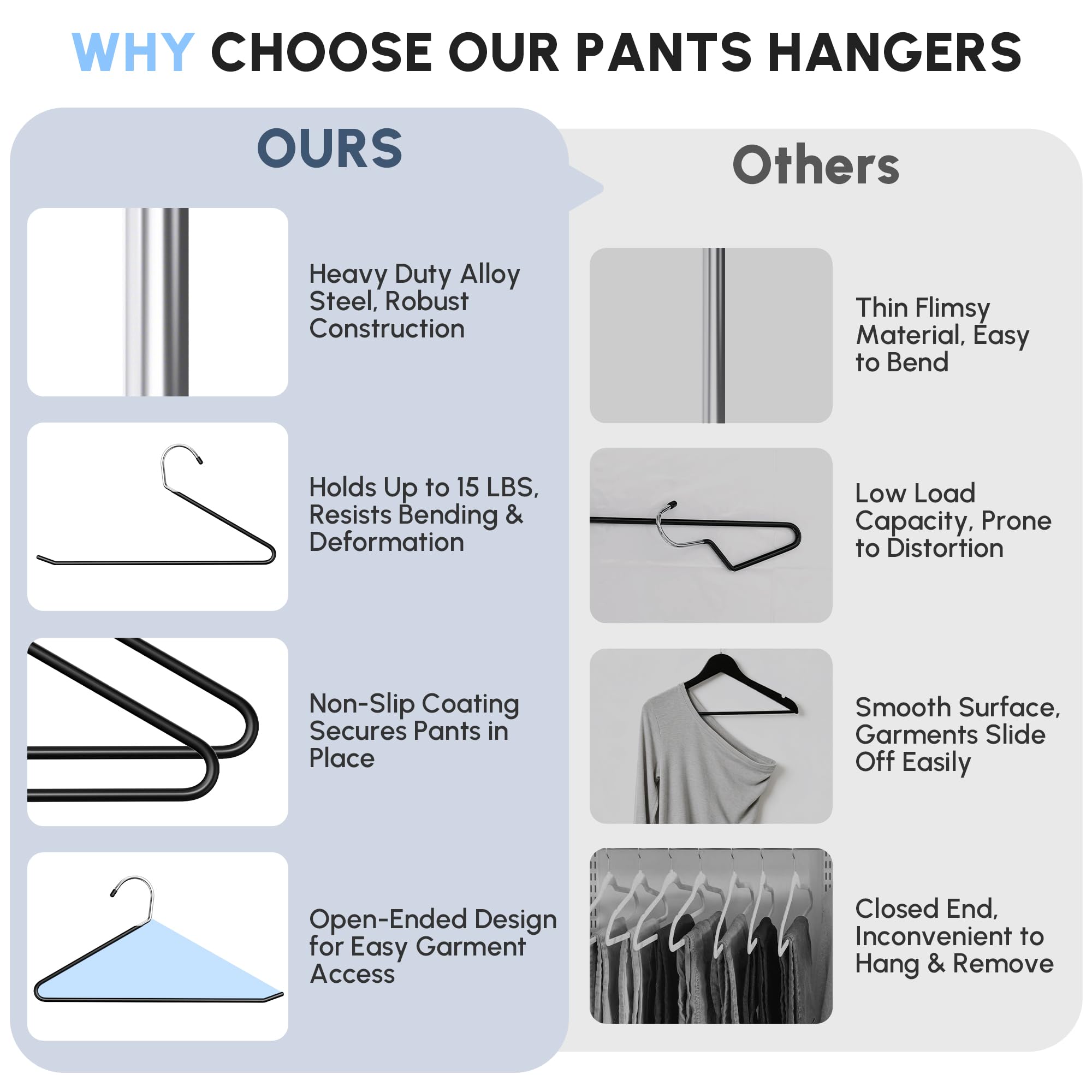 IPOW hanger next to hand scale showing slim size and easy handling