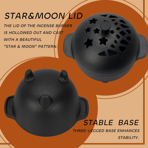 IPROUDER cauldron size comparison next to hand showing compact, portable weight