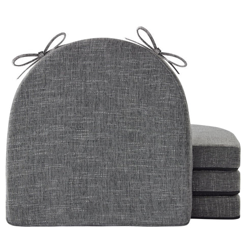 IPYNBAP front view of four dark grey cushions showing compact stack and benefit comfort