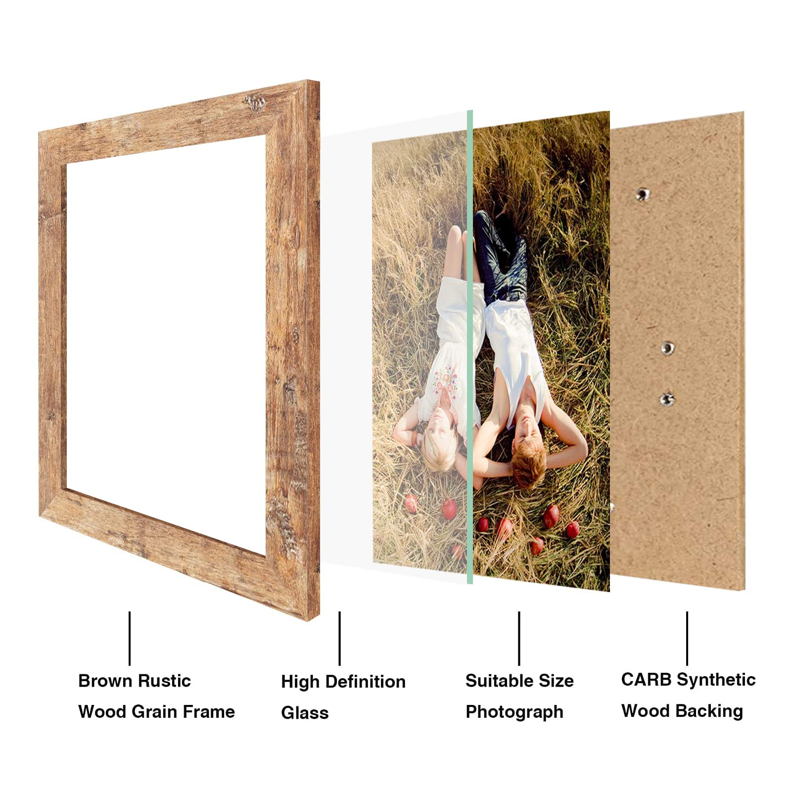 iRahmen back view with easel and hanger for easy tabletop or wall display