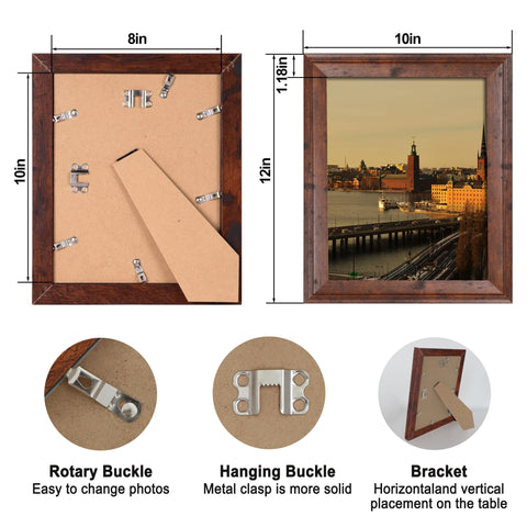 iRahmen back view with swivel tabs and easel showing easy photo changes and tabletop stability