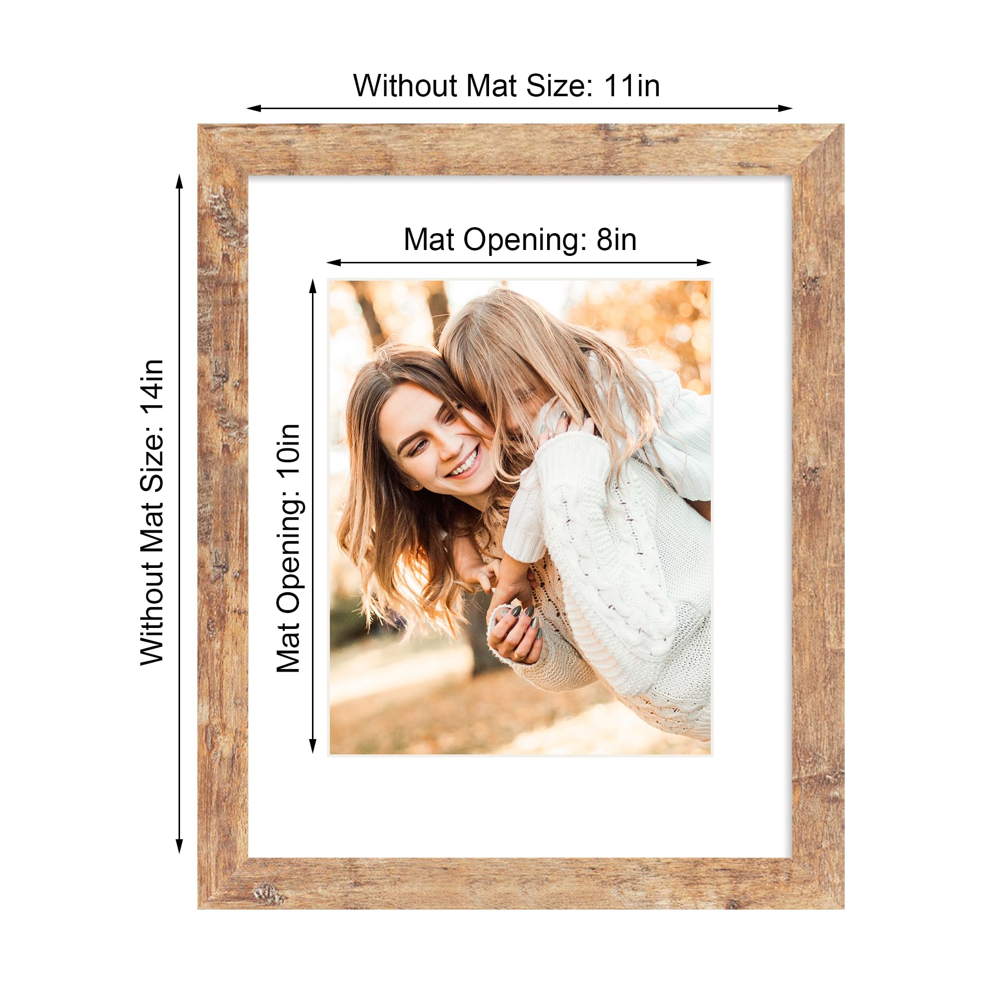 iRahmen frame displaying 8x10 photo with mat demonstrating versatile presentation