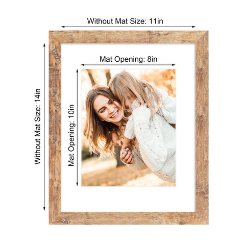 iRahmen frame displaying 8x10 photo with mat demonstrating versatile presentation