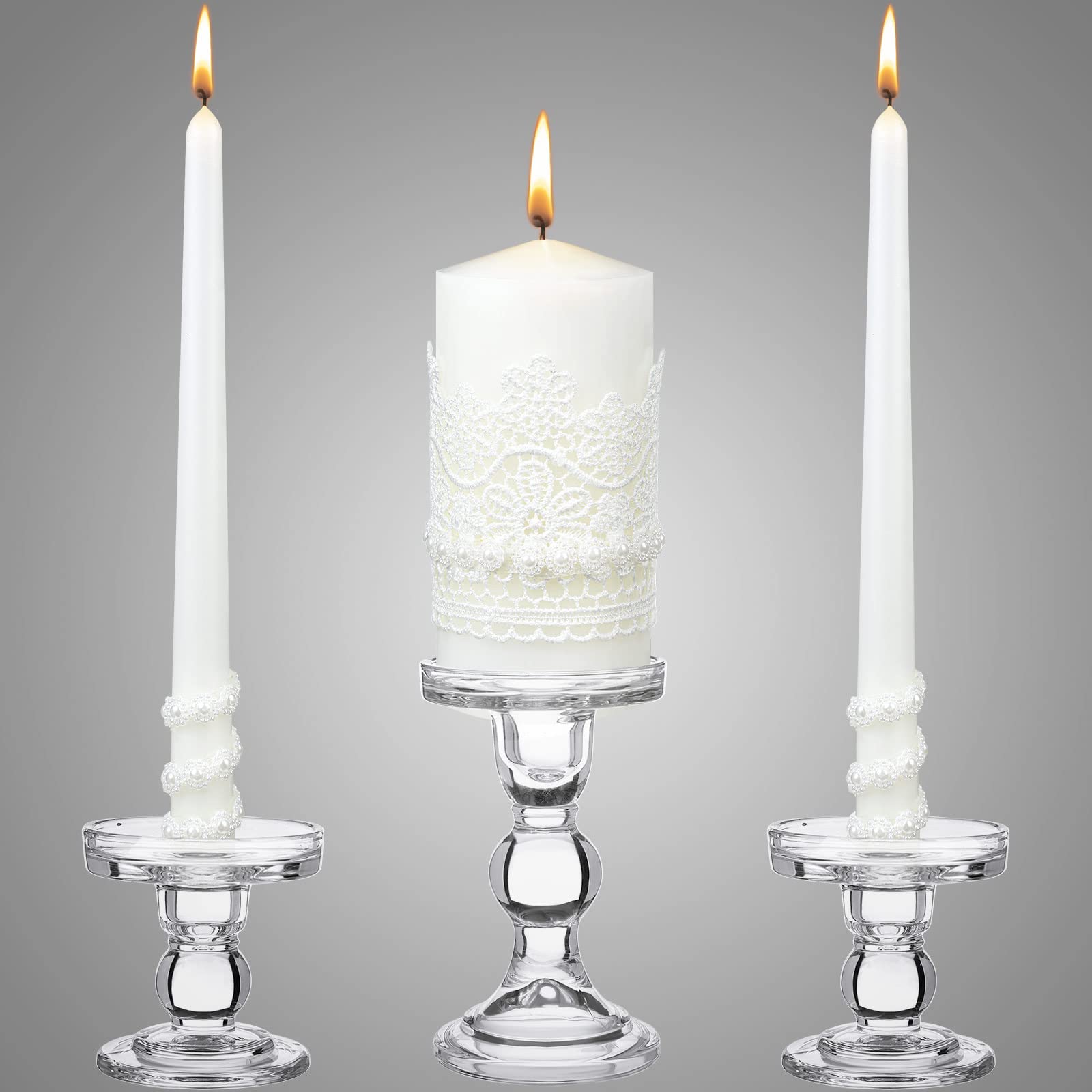 Irenare front packaging displaying unity candle set and holders, ready to gift